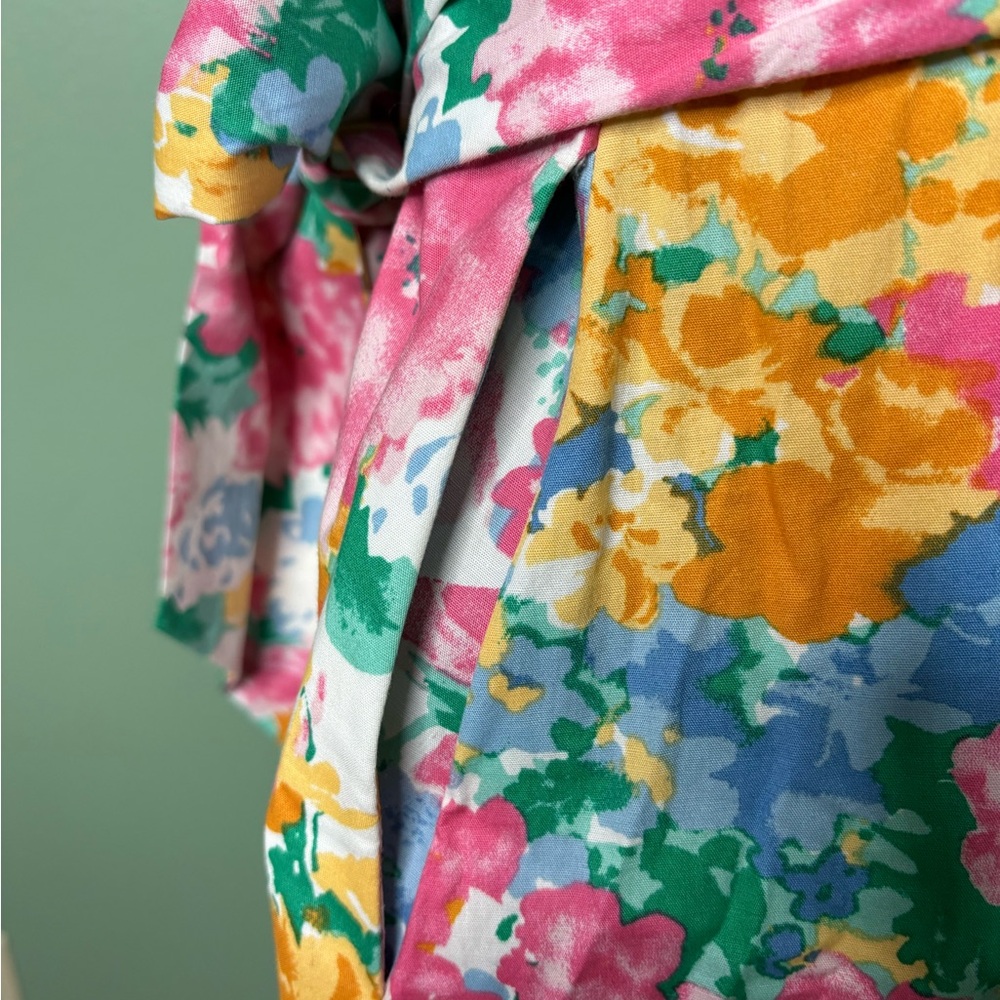 Anne Klein Pink Floral Midi Dress XS Summer Spring - Picture 5 of 13